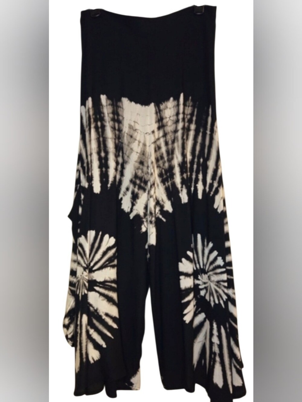Luxe Wide Leg Tie Dye Flow Pant Universal Swirl 100% Rayon One Size